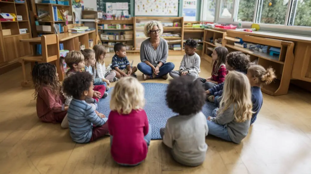 Grupo de niños en la escuela