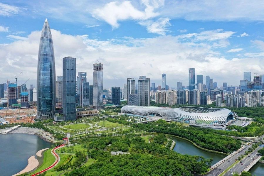 Chinas southern tech hub of Shenzhen. Photo from X