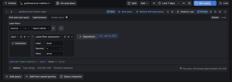 Grafana Query Configuration