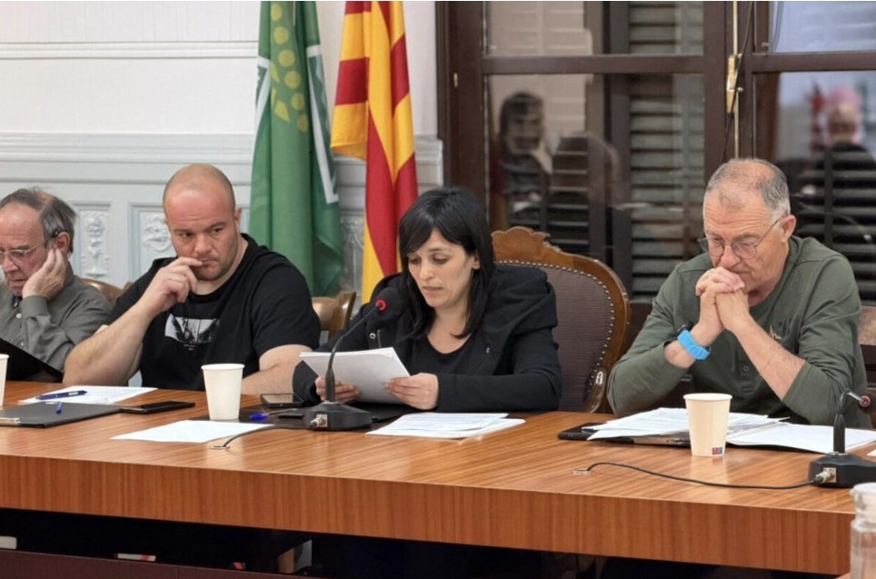 La alcaldesa de Ripoll (Girona), S�lvia Orriols (Alian�a Catalana), en el Pleno municipal.