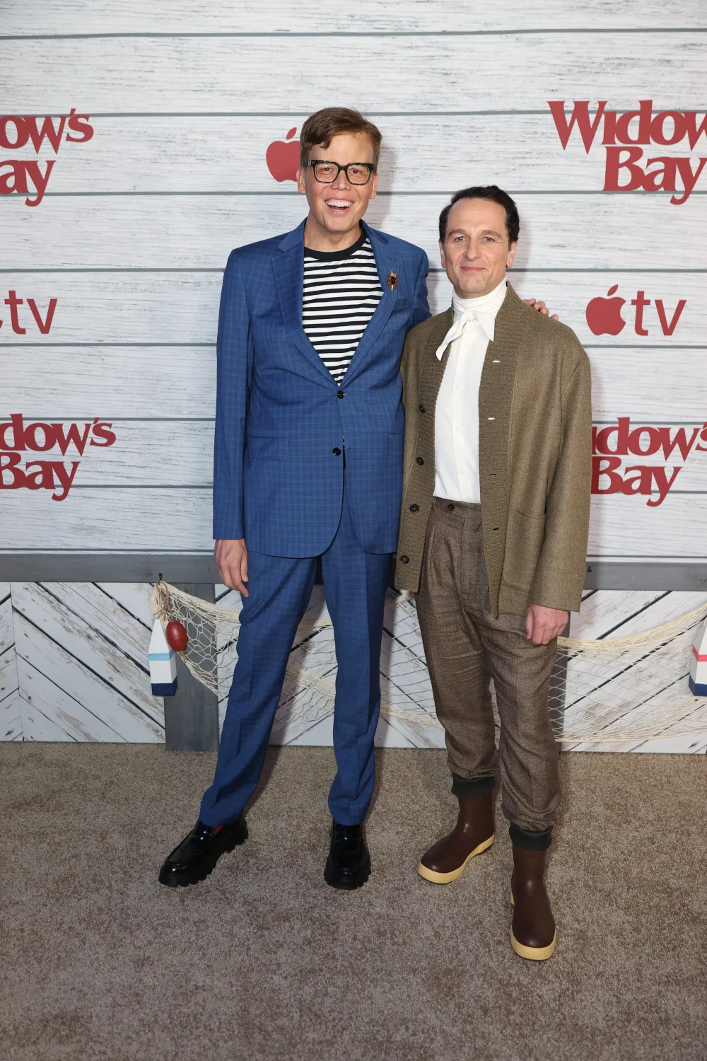 Jeff Hiller and Matthew Rhys premiered Apple series Widow's Bay in NYC on Wednesday.