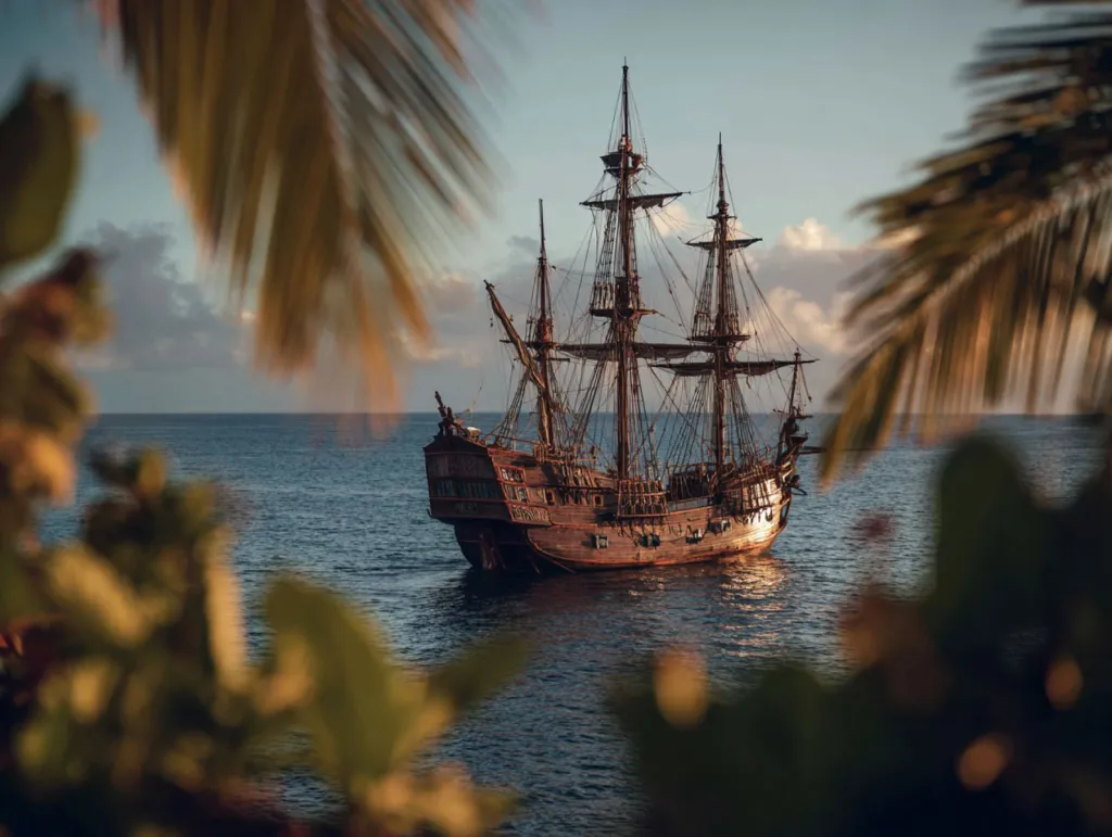 Barco en el Caribe