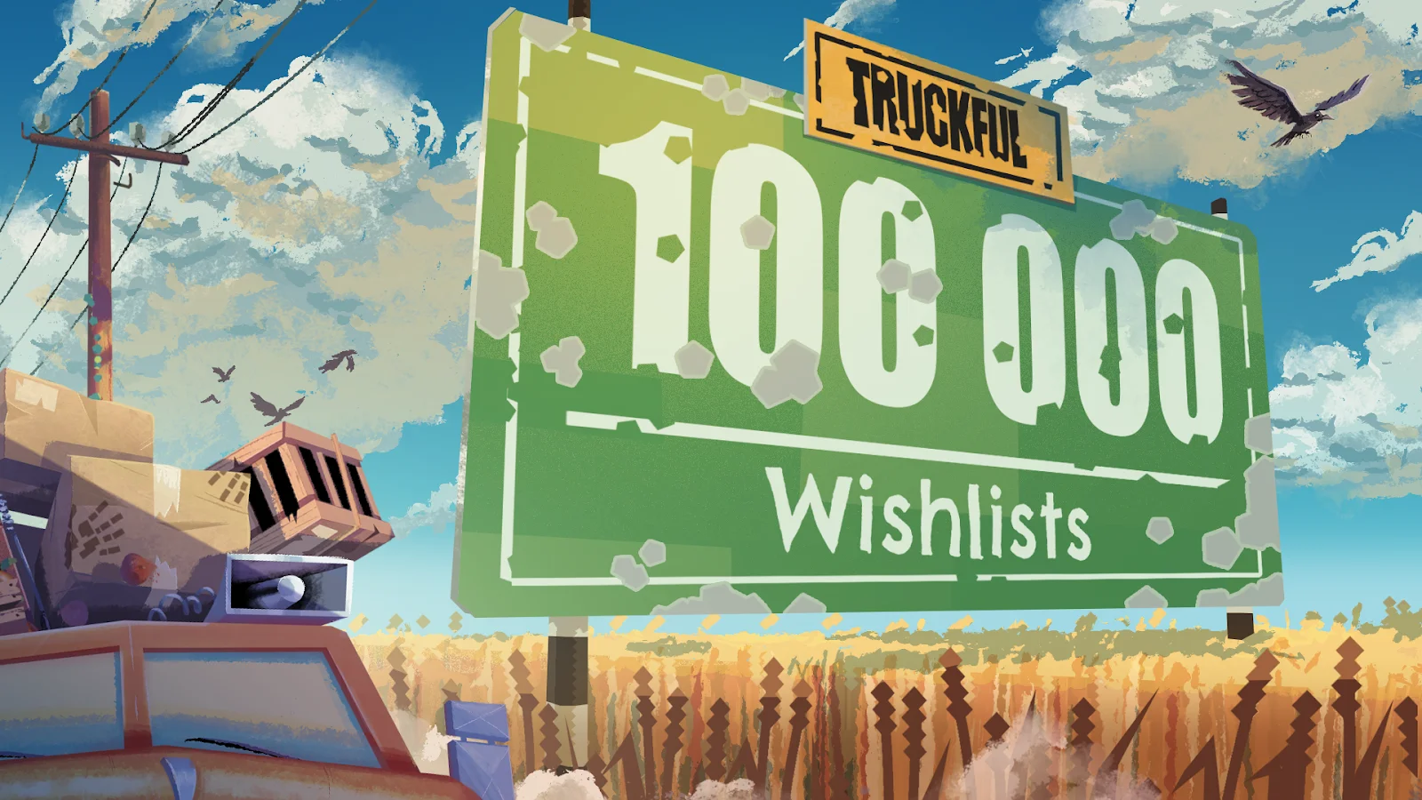 《Truckful / 乡野奇运》Steam愿望清单注册人数突破10万!描绘羊群和夜幕黑暗的最新预告片也同步公开
