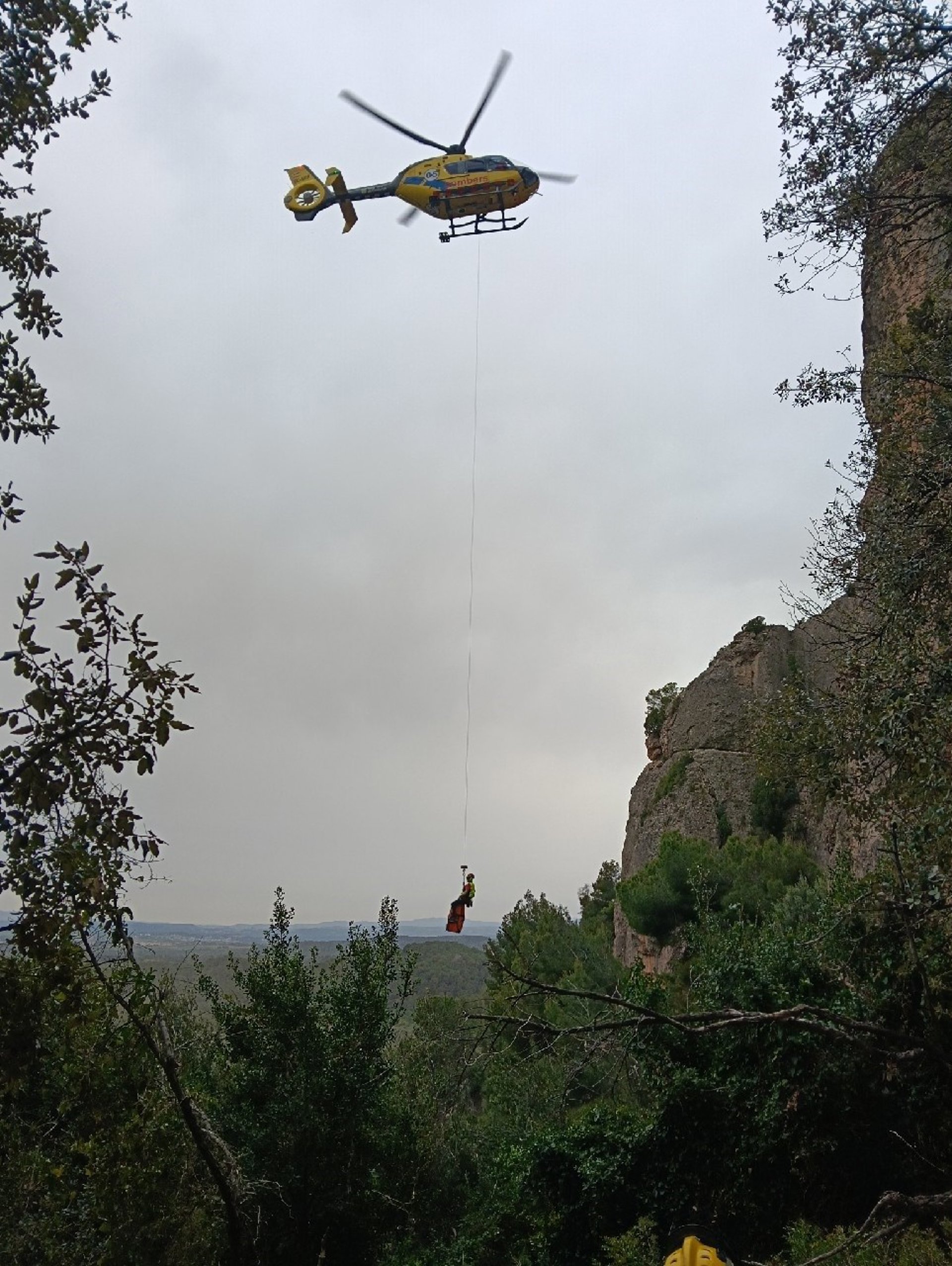 Un momento del rescate.