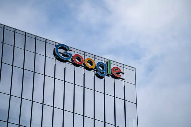 View of Google office sign.