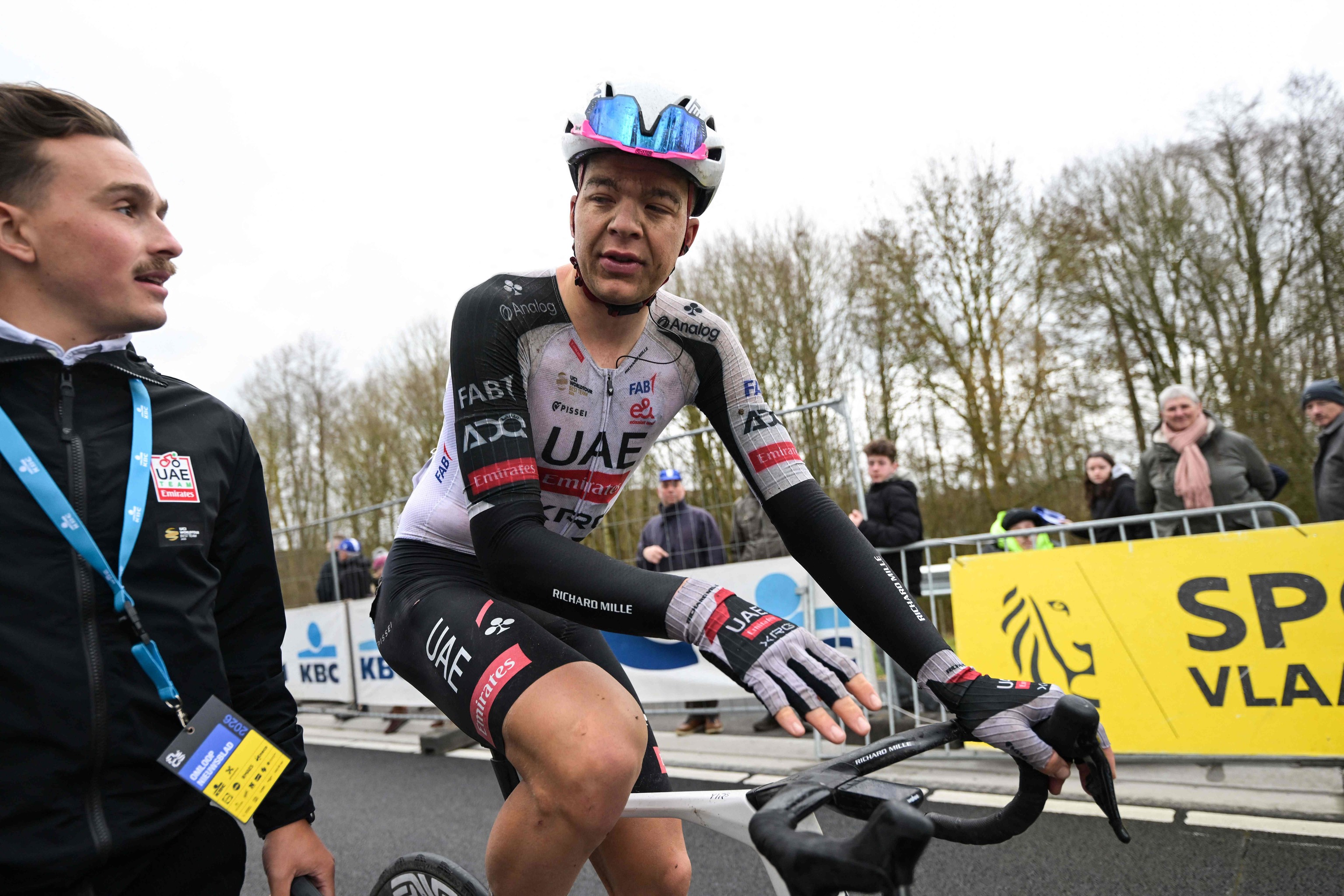 Vermeersch, en la �ltima edici�n de la Omloop Het Nieuwsblad.
