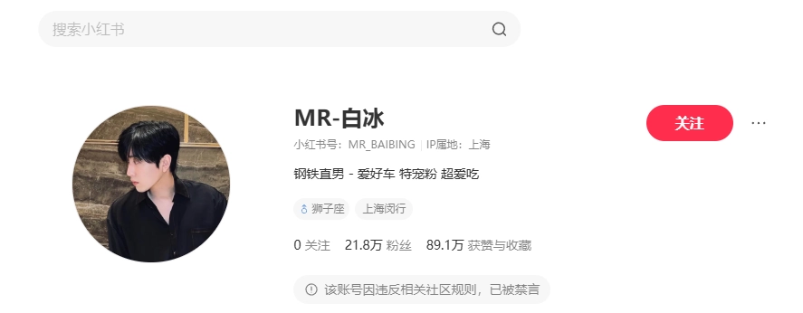 “探店网红”白冰偷税 911.18 万,被小红书、抖音、微博、B站等多平台禁言 / 封禁