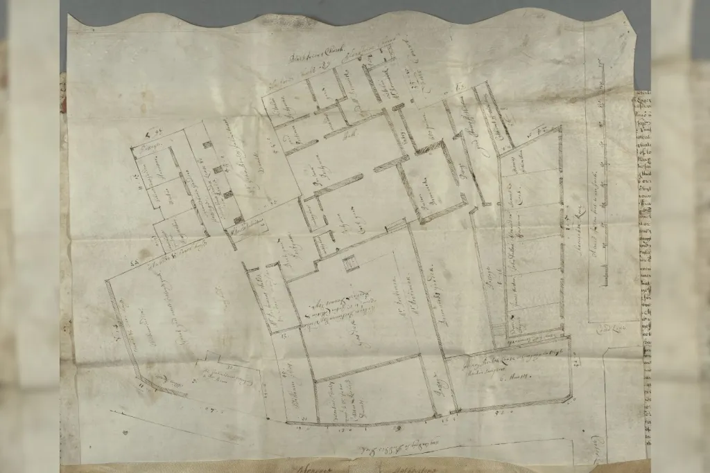 Plano de la parroquia de St Ann Blackfriars, conservado en The London Archives y perteneciente a la City of London Corporation