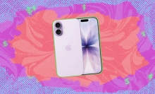 Apple iPhone 17 on Mashable background