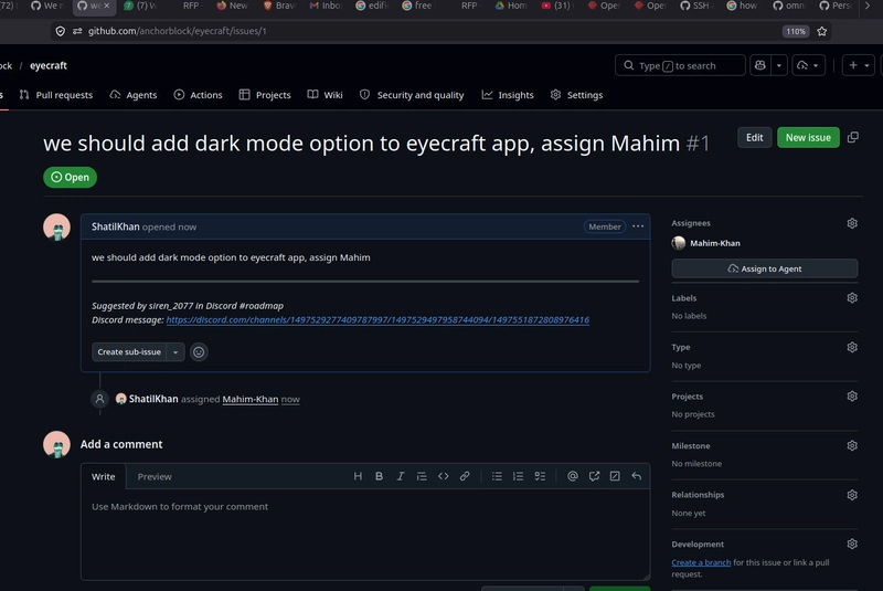 issue with discord message