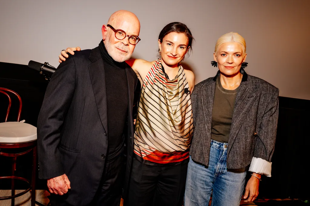 Image may contain Harry Hill Elizabeth Gracen Blazer Clothing Coat Jacket Pants People Person Fashion and Adult