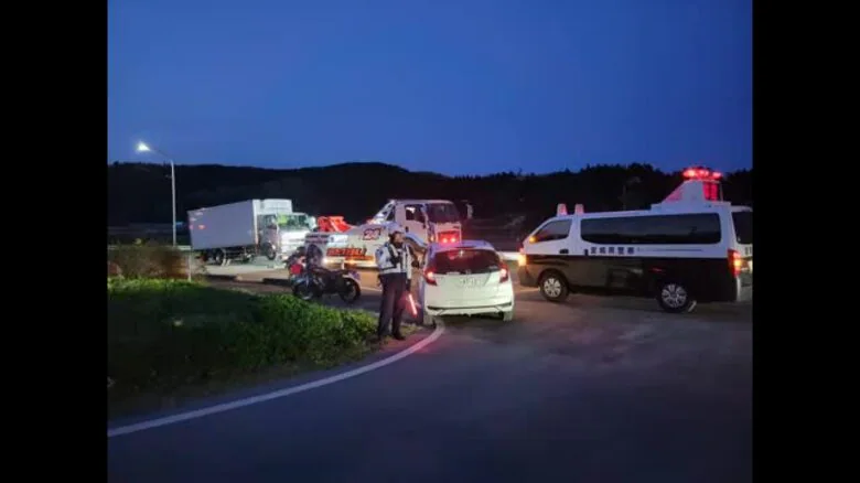 【続報】大型バイクとトラックの正面衝突事故　バイクを運転していた男性が死亡〈宮城・大郷町〉｜FNNプライムオンライン