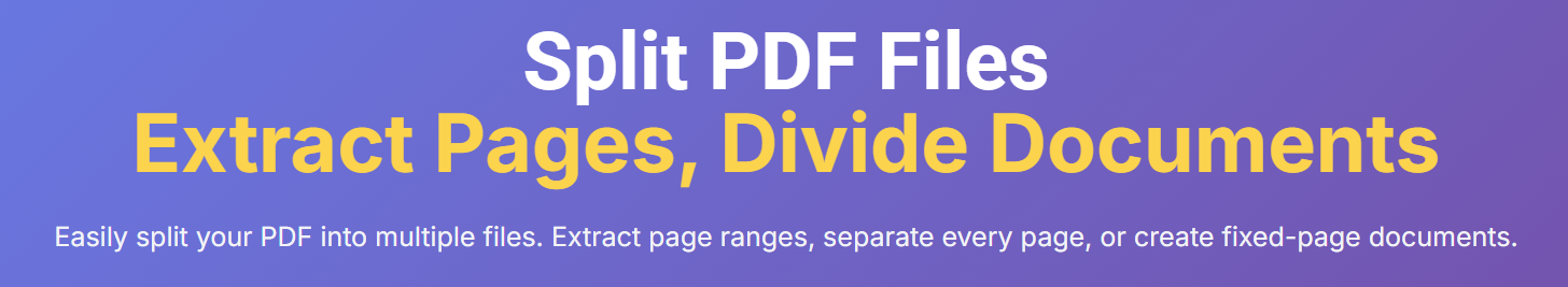 split pdf files,extract pages