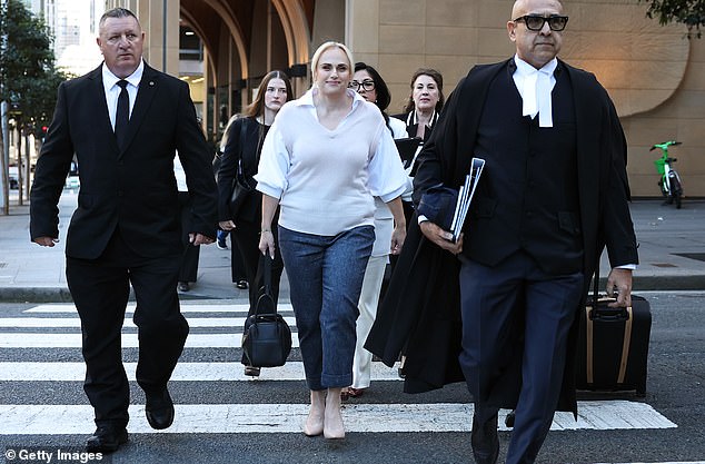 SYDNEY, AUSTRALIA - APRIL 28: Rebel Wilson arrives at Federal Court in Sydney on April 28, 2026 in Sydney, Australia. In a dispute linked to her directorial debut feature "The Deb", Rebel Wilson is being sued by the film's lead actor Charlotte MacInnes over a series of social media posts allegedly made by Wilson. (Photo by Don Arnold/Getty Images)