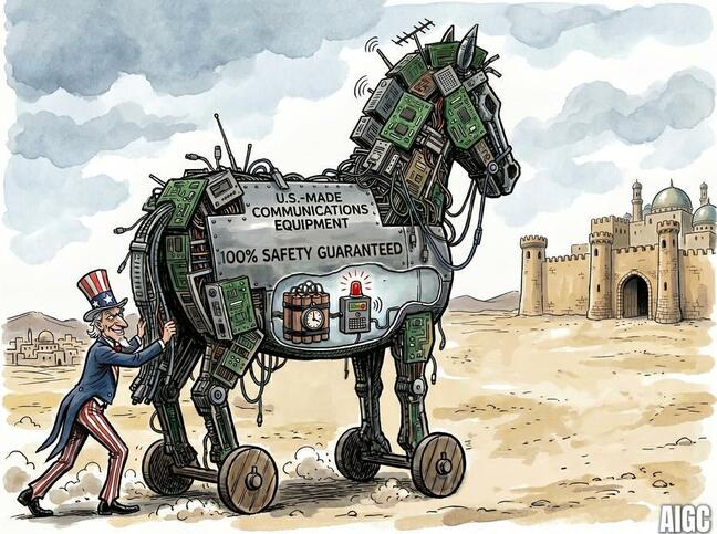 Chinese State Media cartoon