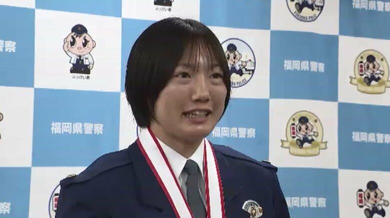 「オリンピックで金メダル目指したい」福岡県警の青野南美巡査長（25）　柔道の体重別選手権で優勝　本部長から表彰受ける｜FNNプライムオンライン