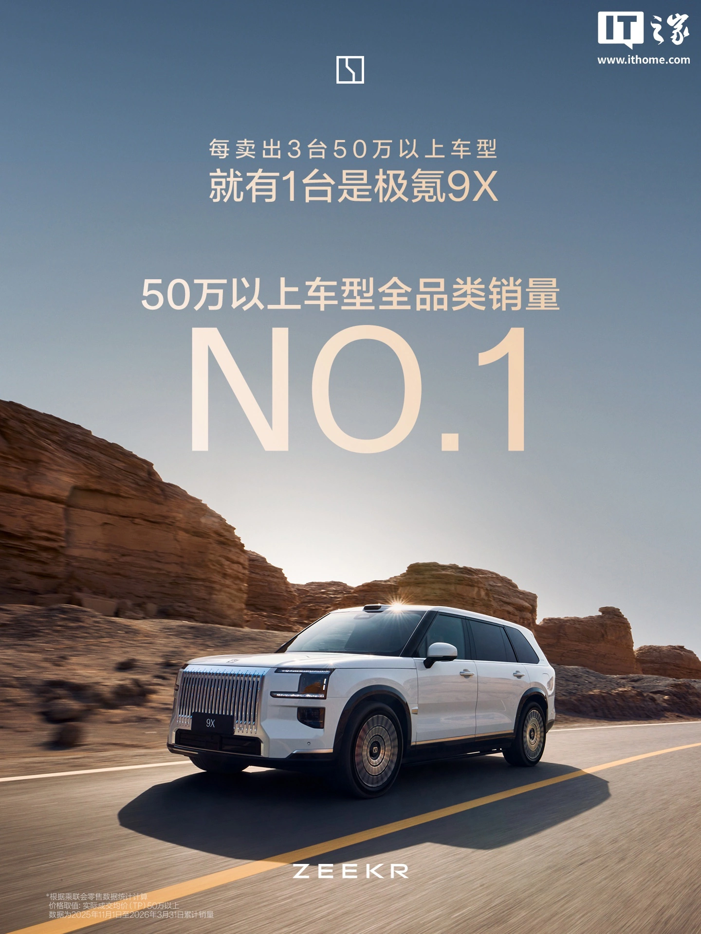 平均成交价 53 万元,极氪 9X 累计交付突破 5 万