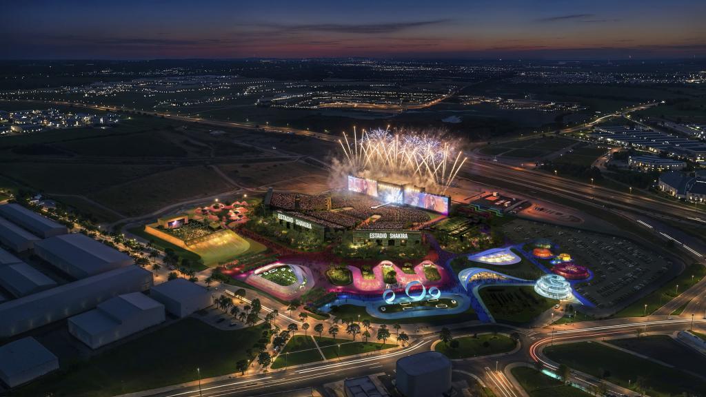 El Estadio Shakira proyectado por el estudiod e Bjarke Ingels.