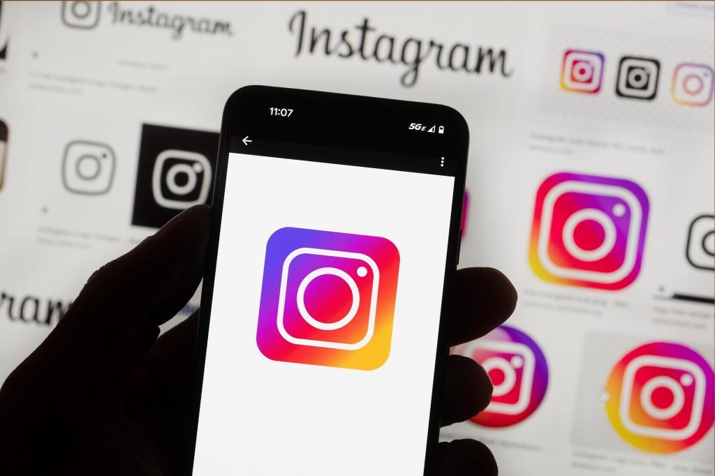 El logo de Instagram en un m�vil, en una imagen de 2022