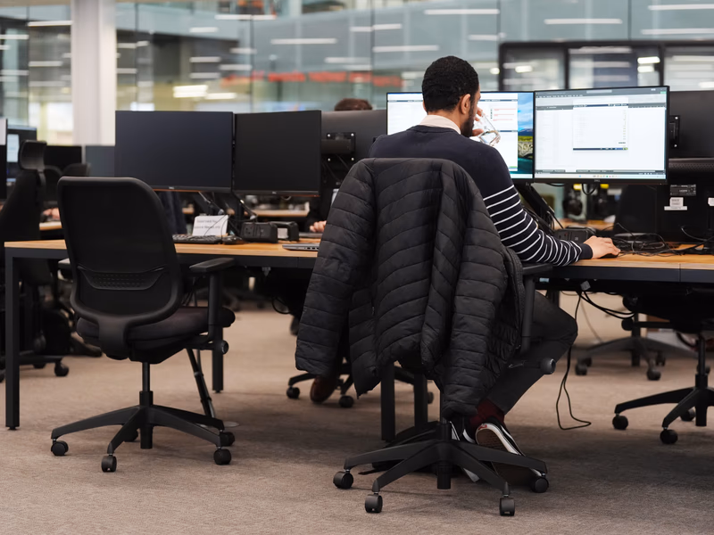 Worker at a desk