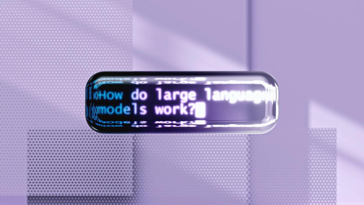 AI text in bubble
