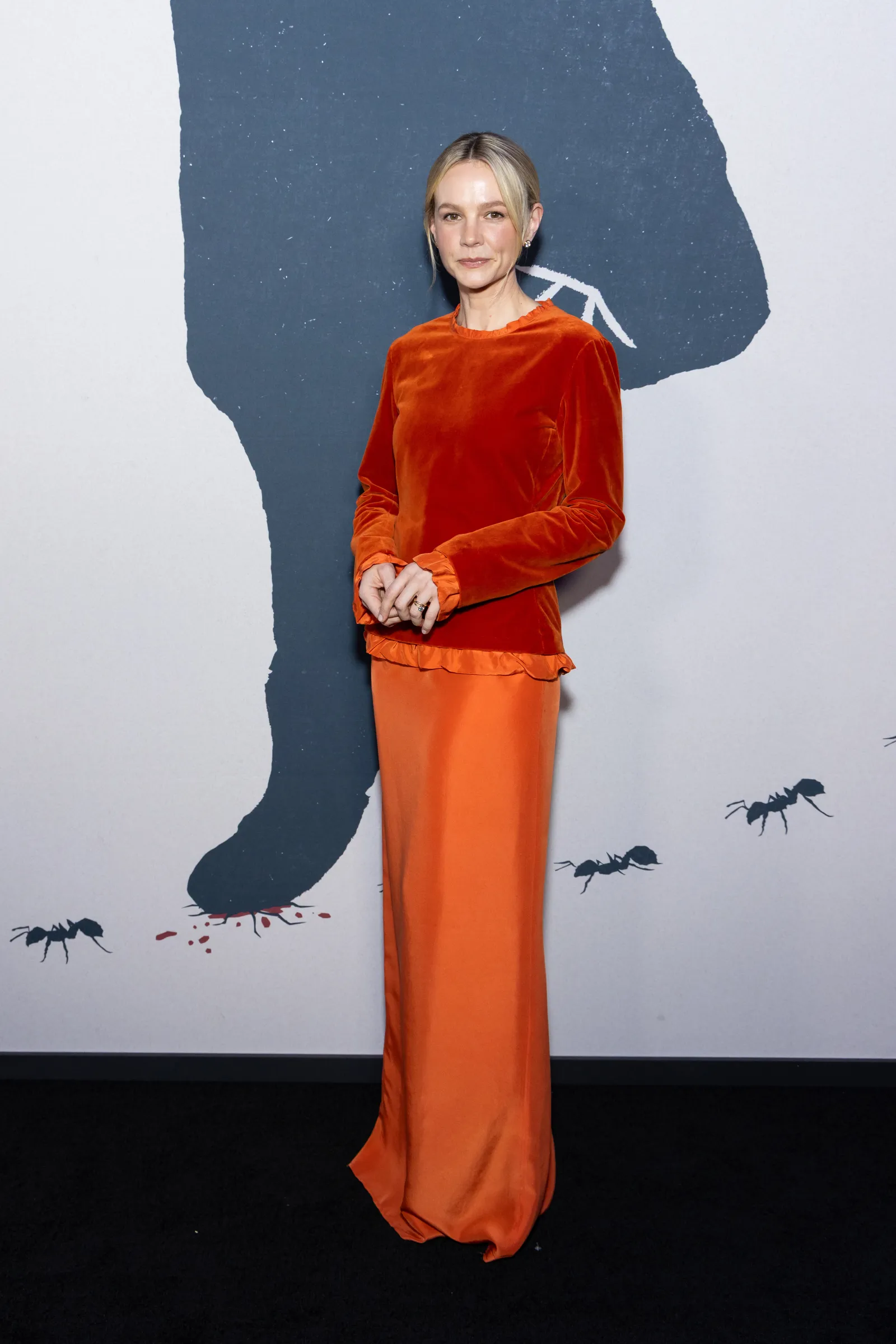 Image may contain Carey Mulligan Person Adult Clothing Long Sleeve Sleeve and Standing