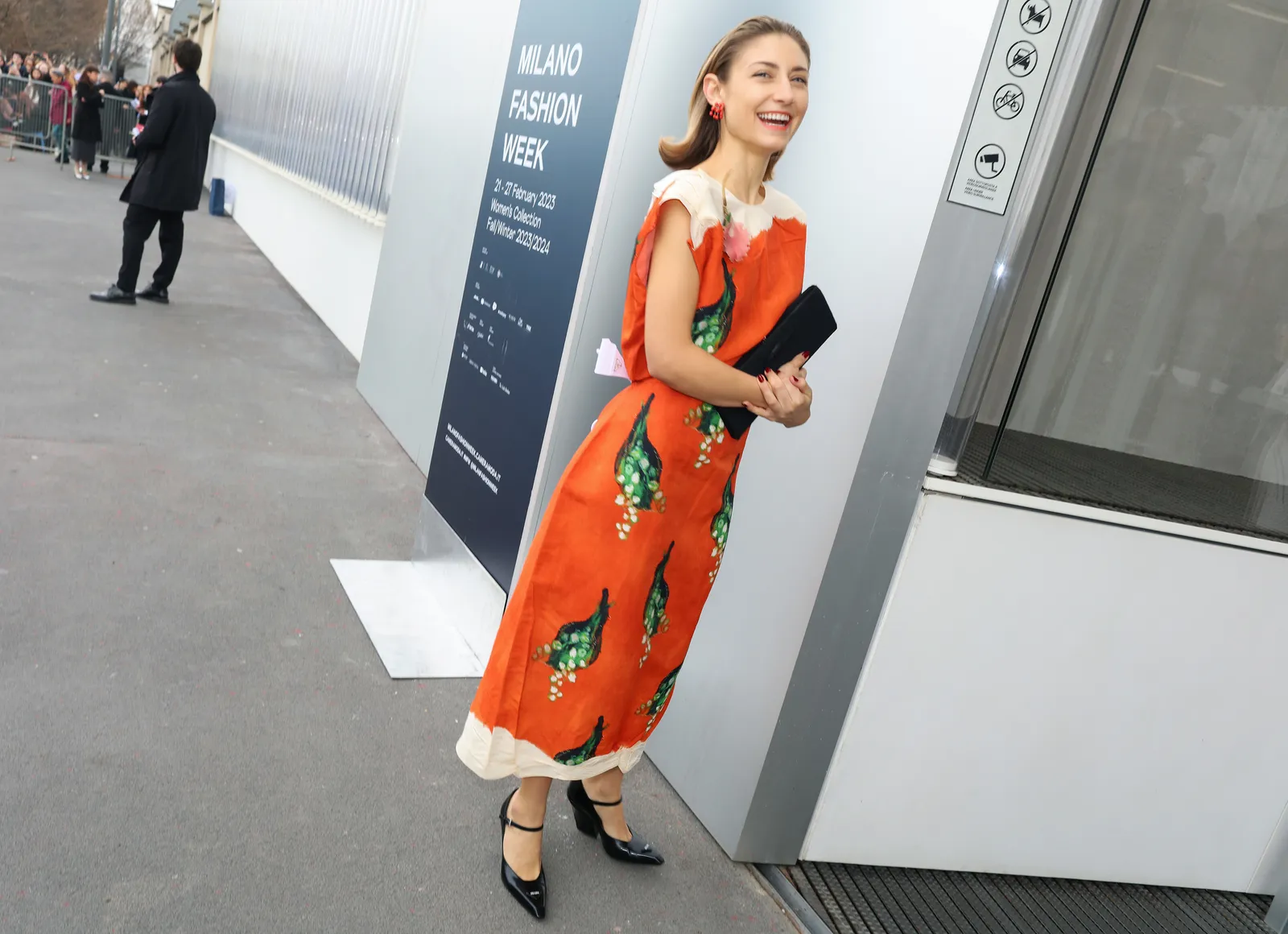 Jenny Walton wears Prada. Milan fall 2023 readytowear