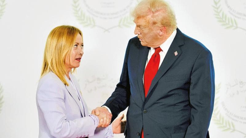 <p>La presidente del Consiglio Giorgia Meloni con il presidente americano Donald Trump</p>

