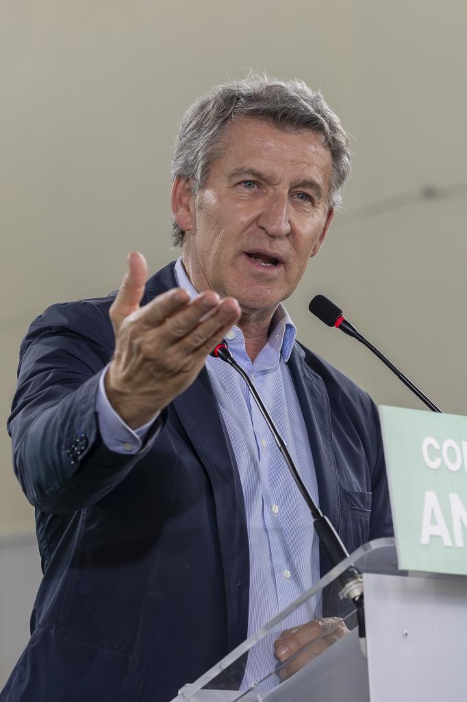 Alberto N��ez Feij�o, el mi�rcoles, en un acto del PP en Lepe (Huelva).