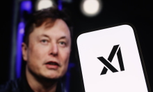 Elon Musk and xAI logo