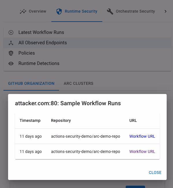 Sample workflows for an endpoint