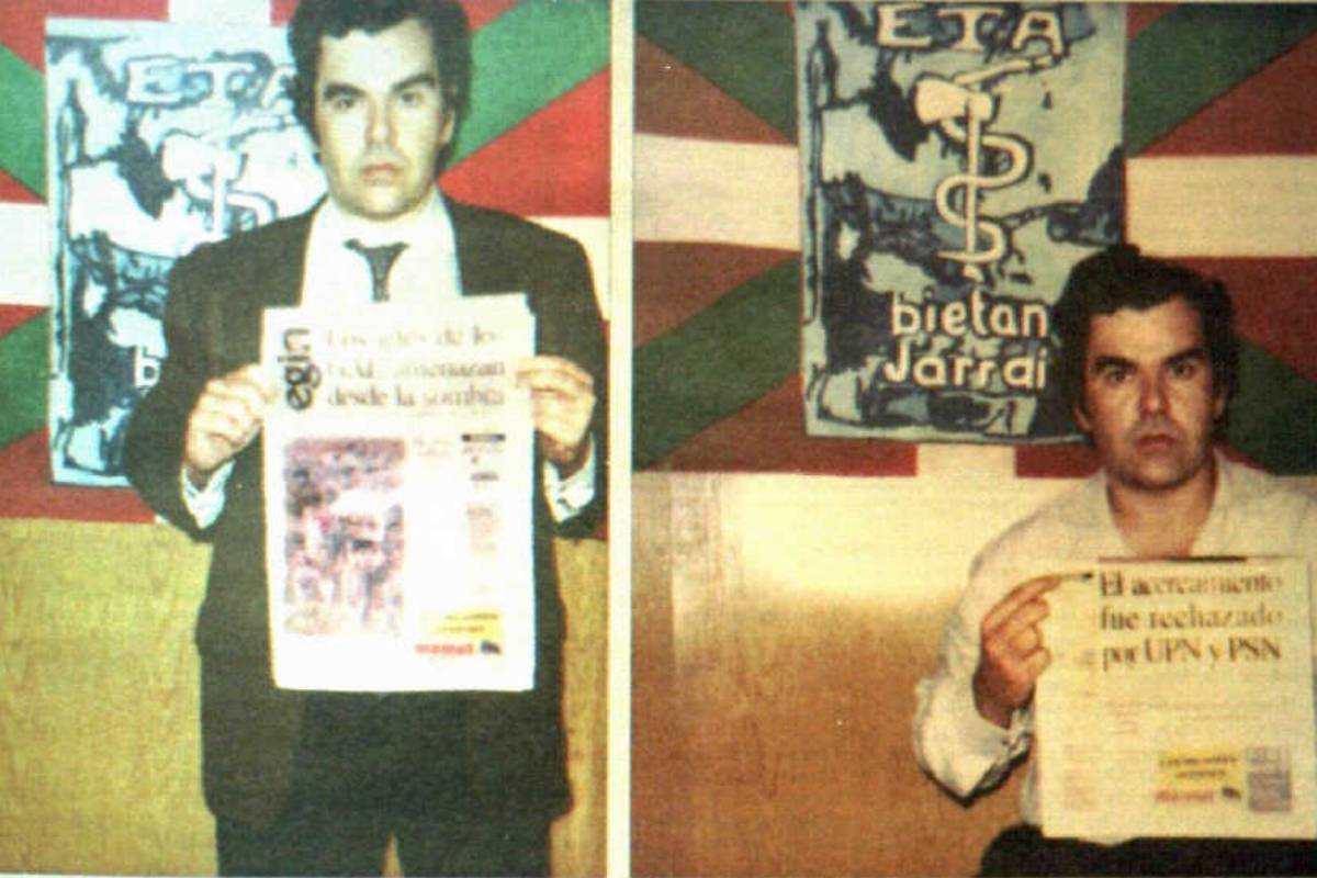 Fotos del abogado Cosme Delclaux secuestrado por ETA publicadas en el diario vasco Egin en 1996.