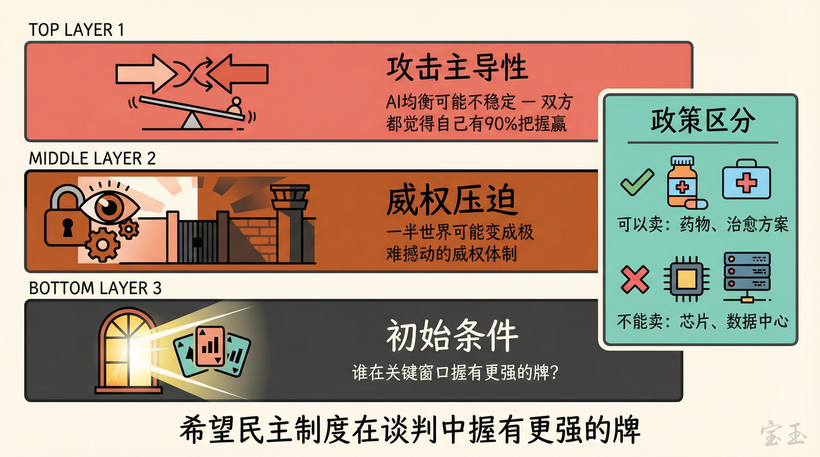 中美 AI 竞争:三层担忧与政策区分