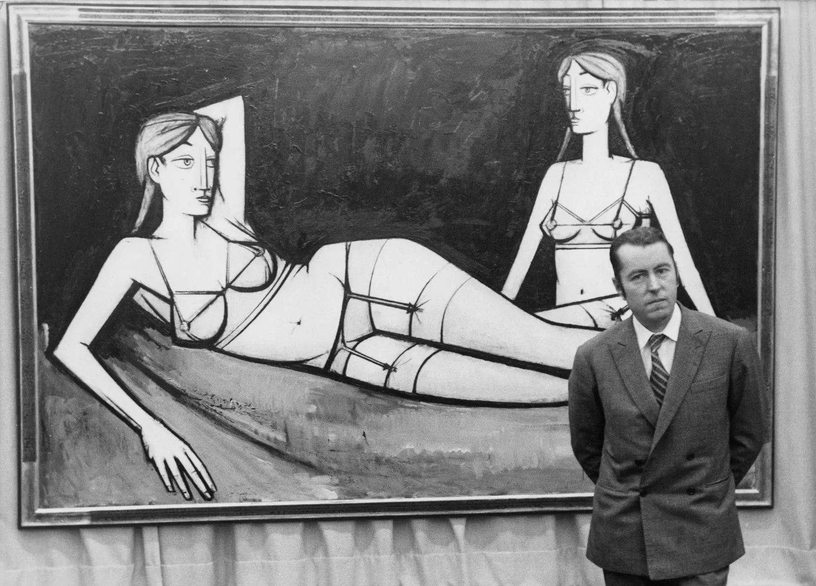 French Expressionist painter Bernard Buffet at the opening of an exhibition of his latest works in Paris France 1st...