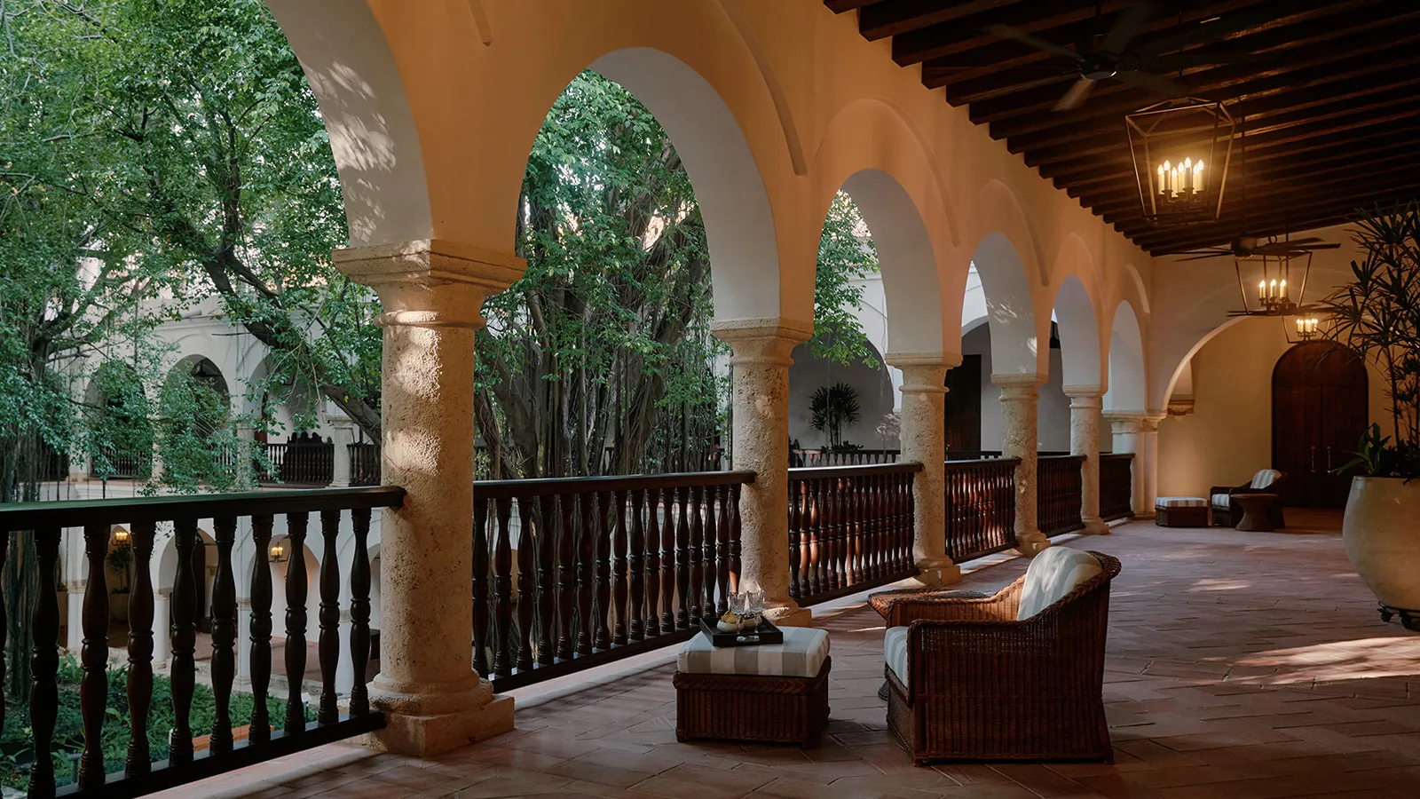 Image may contain Architecture Building House Housing Villa Arch Floor Foyer and Indoors