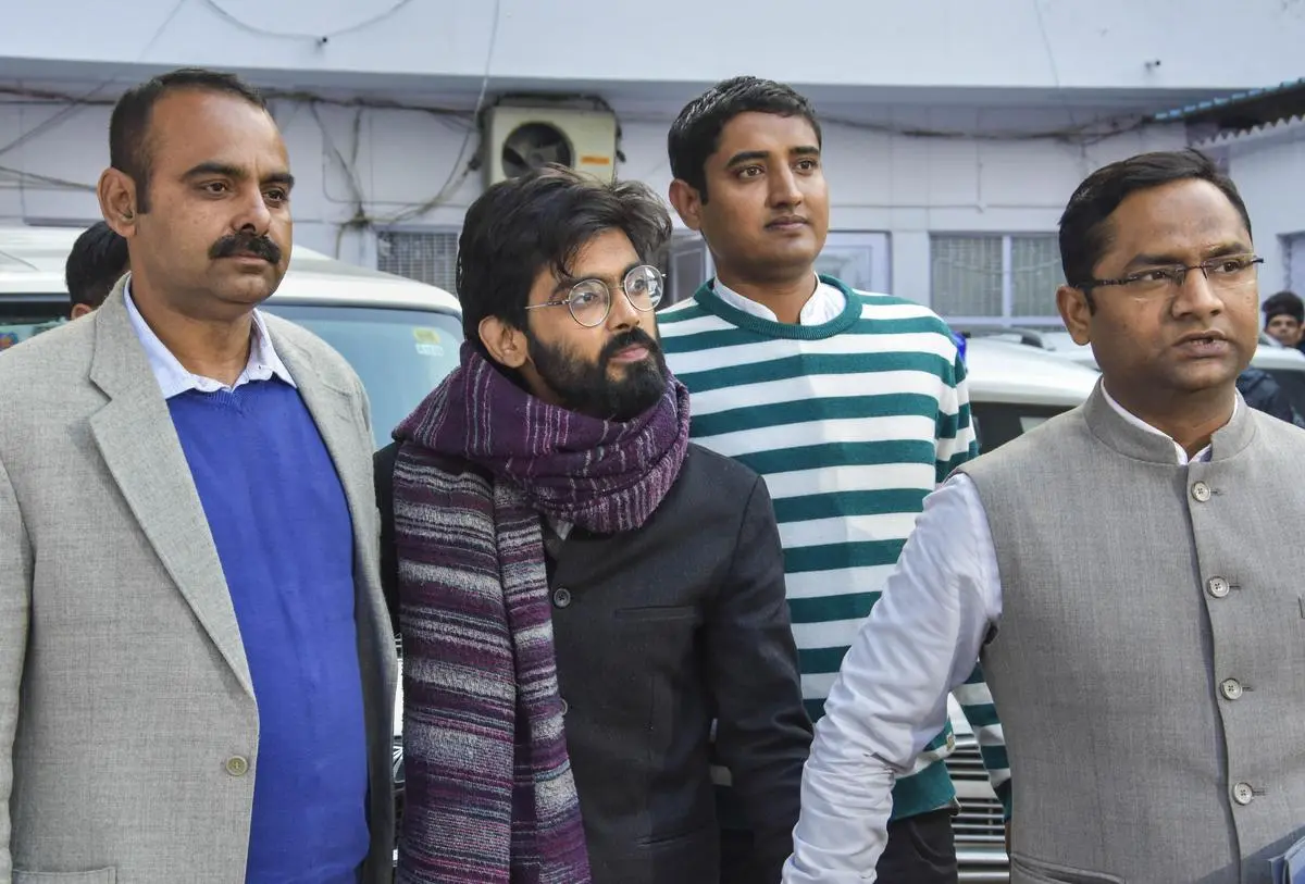 Sharjeel Imam being taken to a court at Chanakyapuri, in New Delhi, on January 29, 2020. Sharjeel Imam being taken to a court at Chanakyapuri, in New Delhi, on January 29, 2020.
