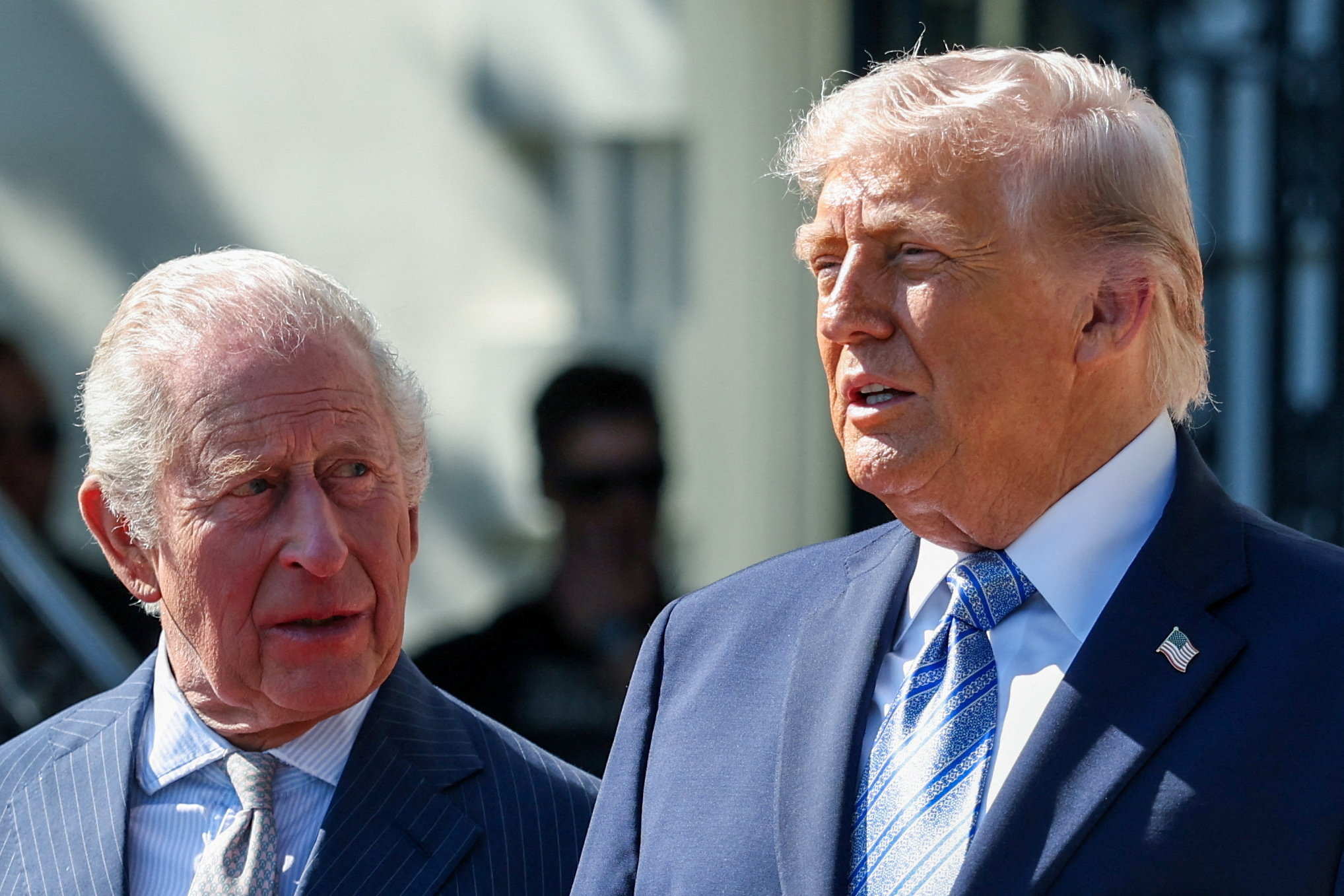 Donald Trump junto al rey Carlos III el 27 de abril de 2026