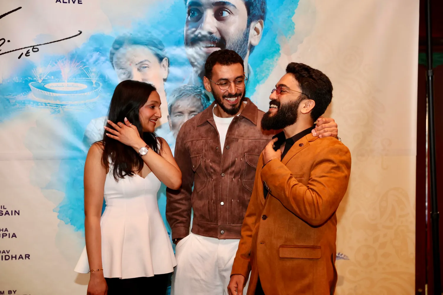 Fatma El Sharkawy, director Ali El Arabi and Adil Hussain premiered World-Cup themed film 52 Blue at FilmFest DC on Sunday.
