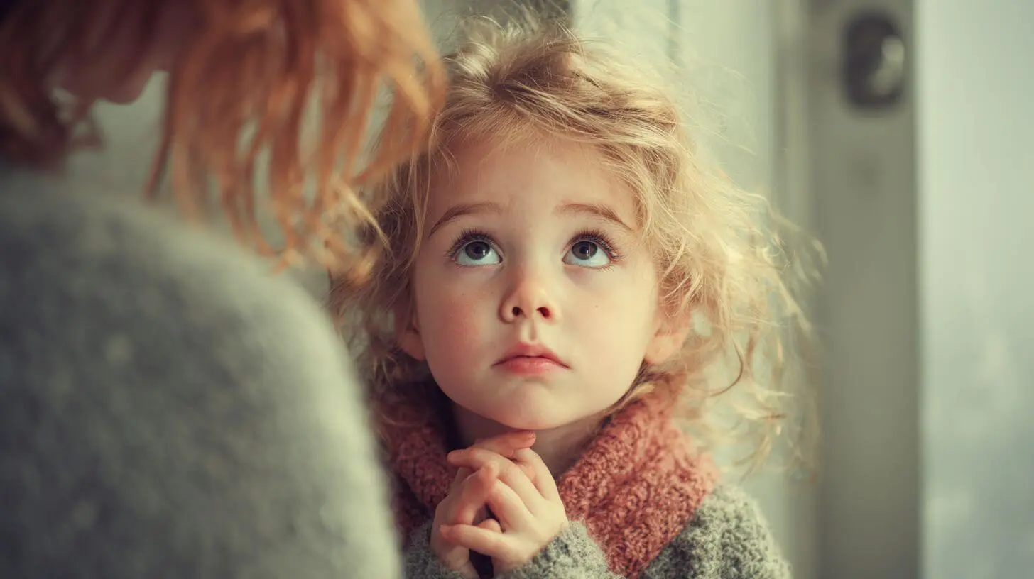 Niña negociando con su madre