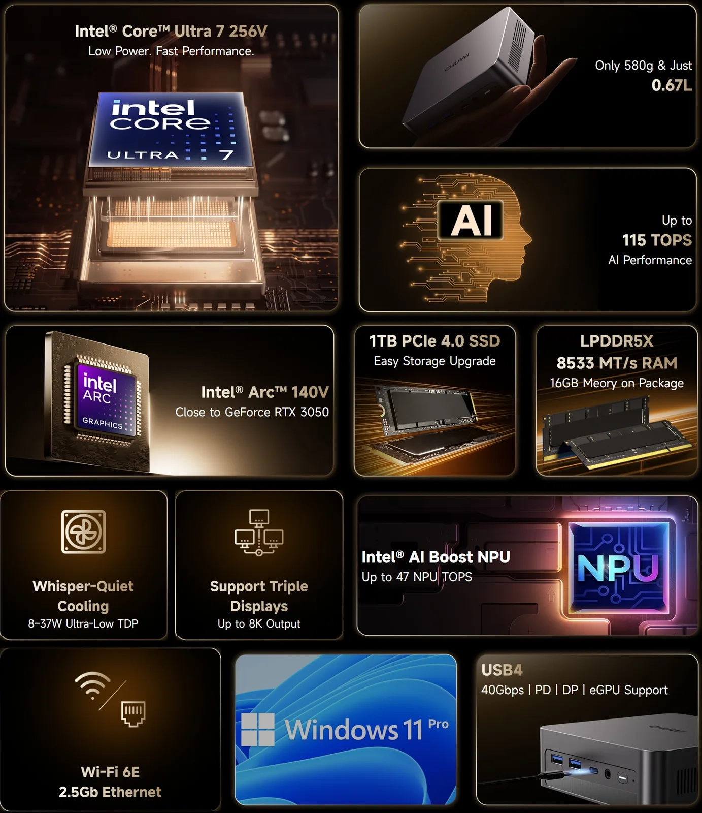 驰为推出全新 AuBox X 迷你主机:酷睿 Ultra 7 256V 处理器,16GB 内存