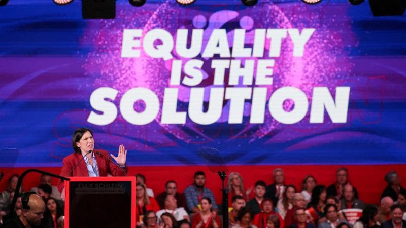 <p>La segretaria del Pd Elly Schlein al Global Progressive Mobilisation a Barcelona</p>
