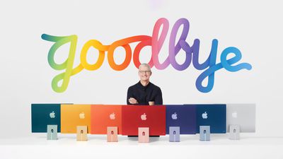 Tim Cook Goodbye in Front of iMacs Feature