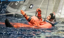 Artemis 2 crew practicing water recovery after splashdown