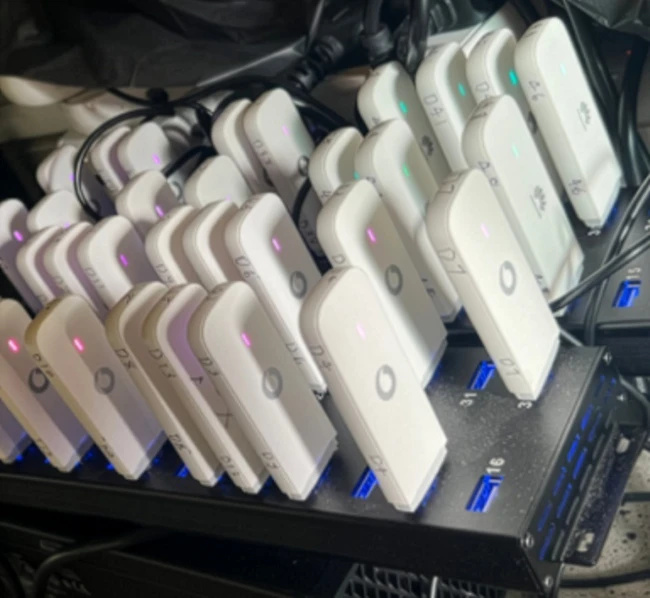 SIM farm proxy network