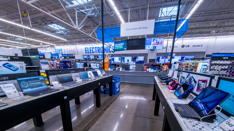 Electronics department in a large store