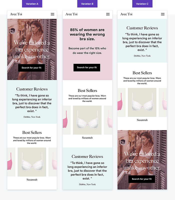 Testing the order of homepage elements to increase engagement