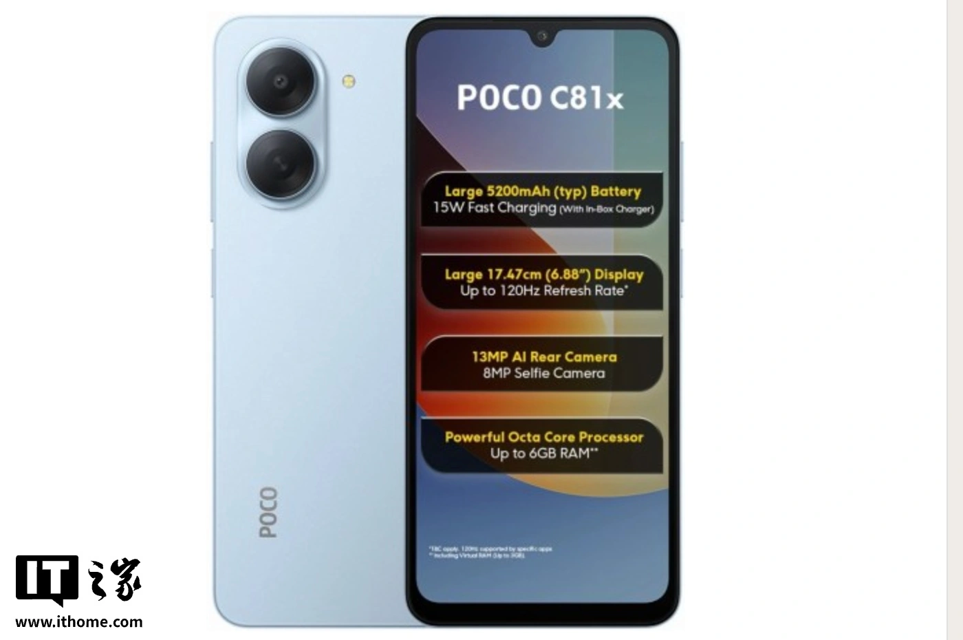 小米海外推出 Poco C81/C81x 入门级手机:搭紫光展锐 T7250 处理器、至高搭 4GB RAM