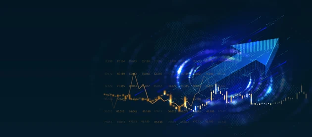 Financial data analysis graph background image, marketing concept, using customer insights.