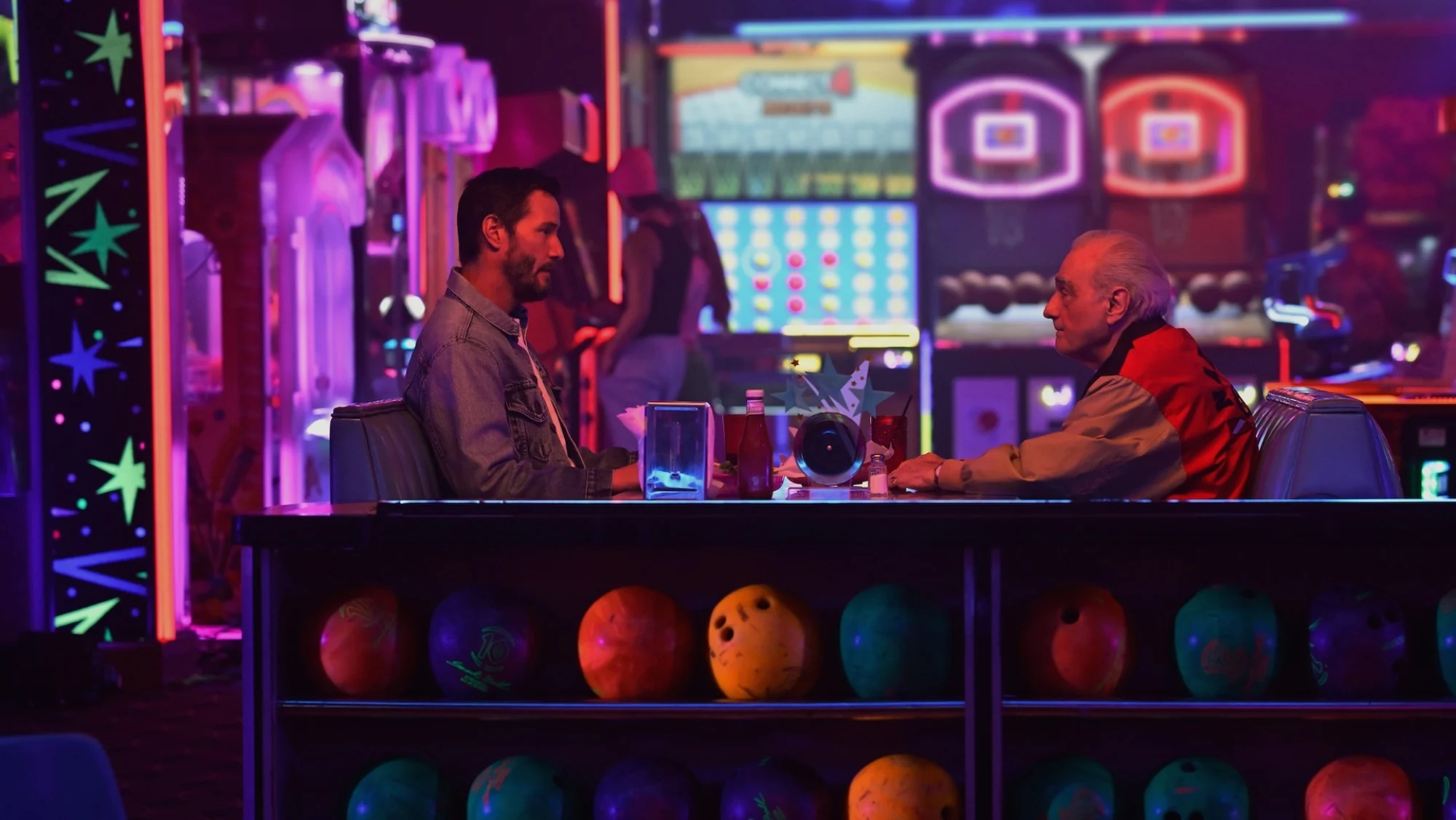Keanu Reeves and Martin Scorsese in "Outcome."