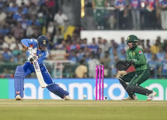 Colombo: India's Tilak Varma plays a shot during an ICC Men's T20 World Cup 2026 cricket match between India and Pakistan, at R Premadasa Stadium, in Colombo, Sri Lanka, Sunday, Feb. 15, 2026. Colombo: India's Tilak Varma plays a shot during an ICC Men's T20 World Cup 2026 cricket match between India and Pakistan, at R Premadasa Stadium, in Colombo, Sri Lanka, Sunday, Feb. 15, 2026.